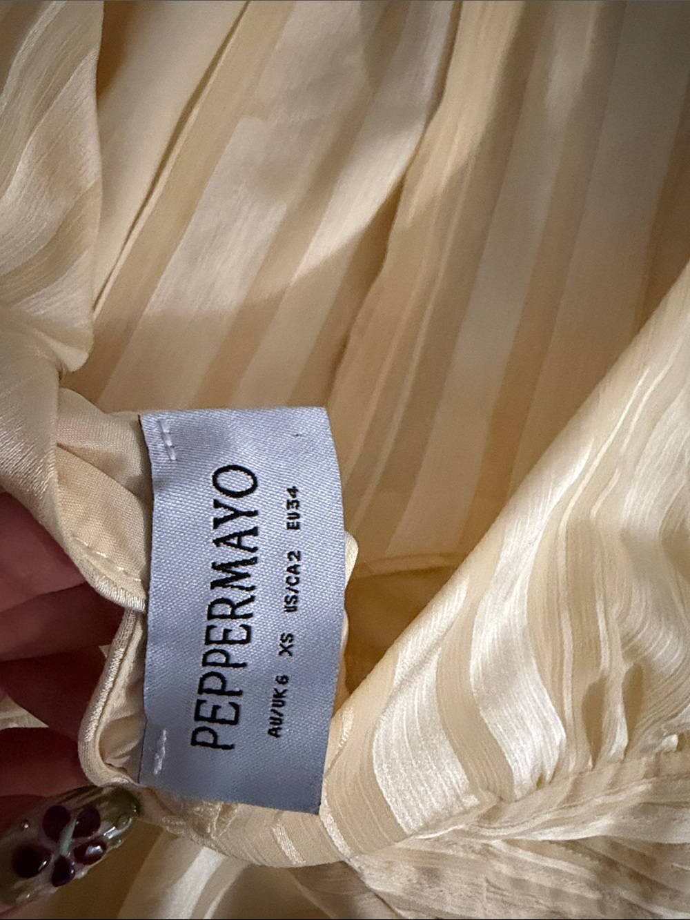 Peppermayo Pale Yellow Halter Mini Dress - Picture 2 of 4